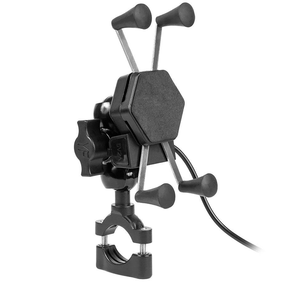 Uchwyt motocyklowy z ładowarką XL USB